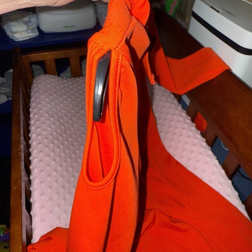 Vibrant Orange Long Sleeve Dress - Picture 5 of 6